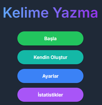 Kelime Yazma Oyunu